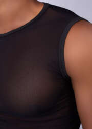 Korrey Men’s mesh see-through Tank Top Vest - Image 2
